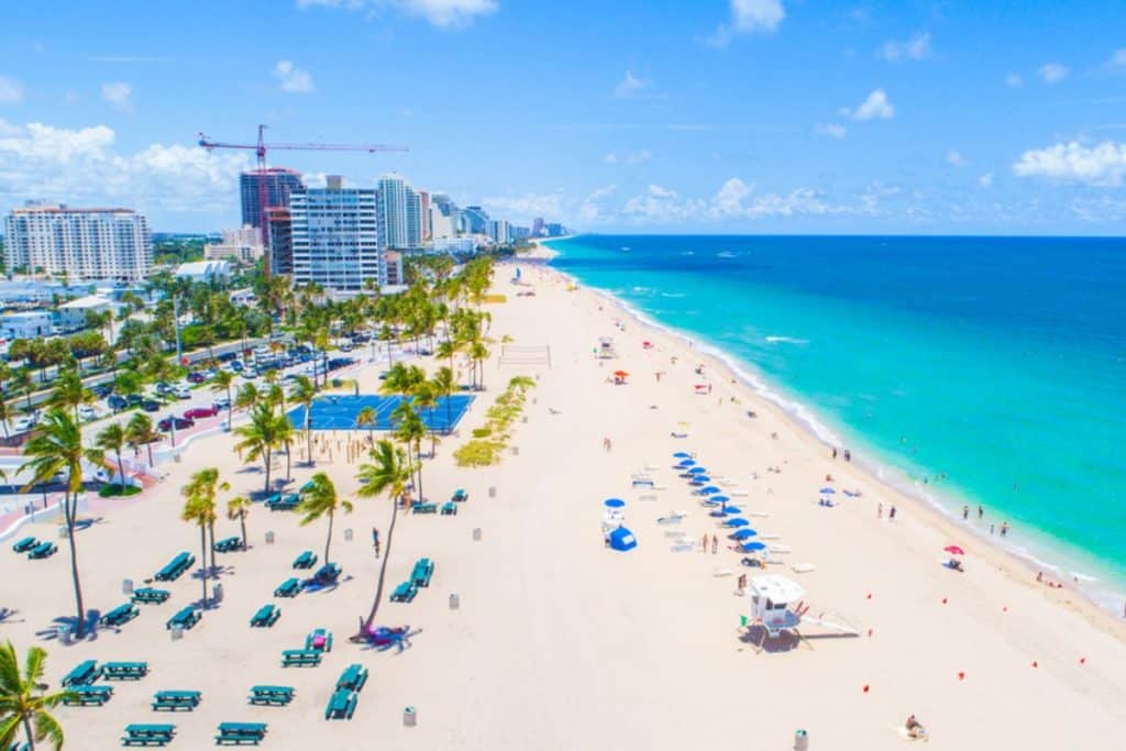 Playa de Fort Lauderdale en Florida