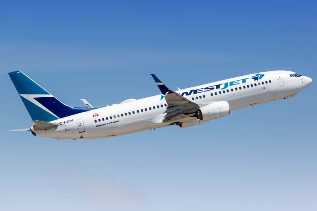 Avión de WestJet